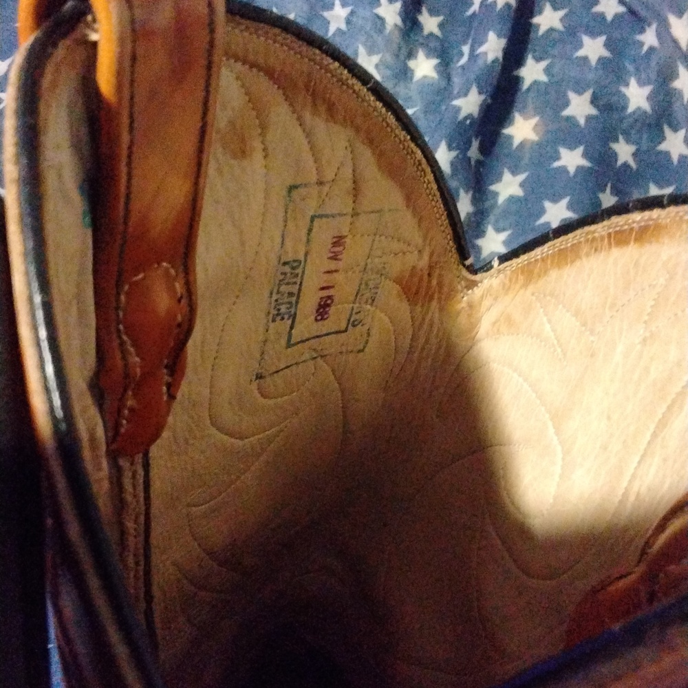 Dan Post Men’s Vintage(1988)Cherry Brown Leather Western Cowboy Boots Size 10 - Picture 7 of 8